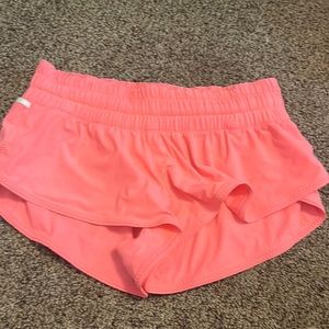 Pink Lululemon, athletic shorts, size 6